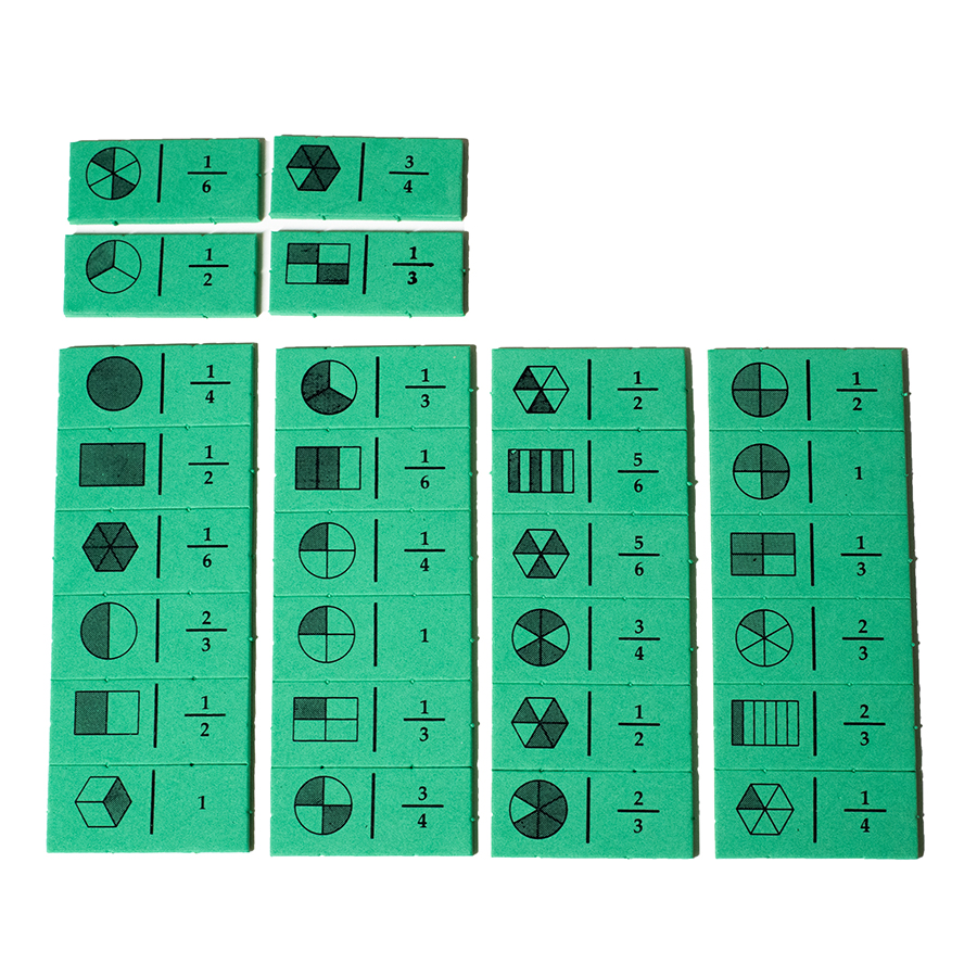 matemática lúdica com formas geométricas: DOMINÓ DAS FRAÇÕES